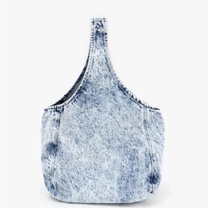 Clare V. Bando Acid Wash Denim Bag